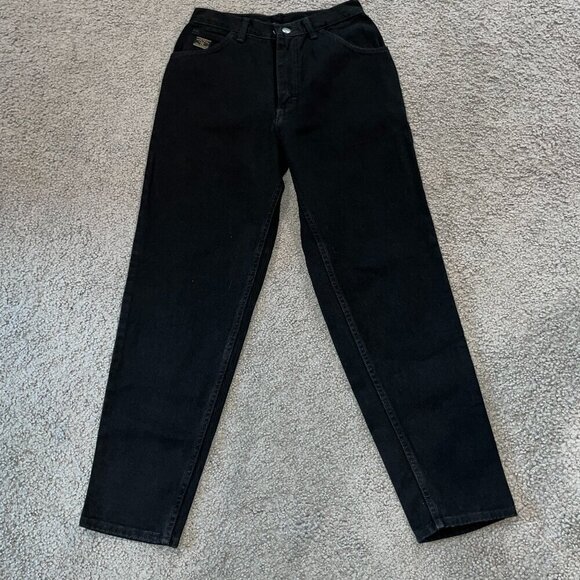 WRANGLER FOR WOMEN - NWT - High Rise Straight Leg Black Jeans - Petite 8 - Picture 1 of 10